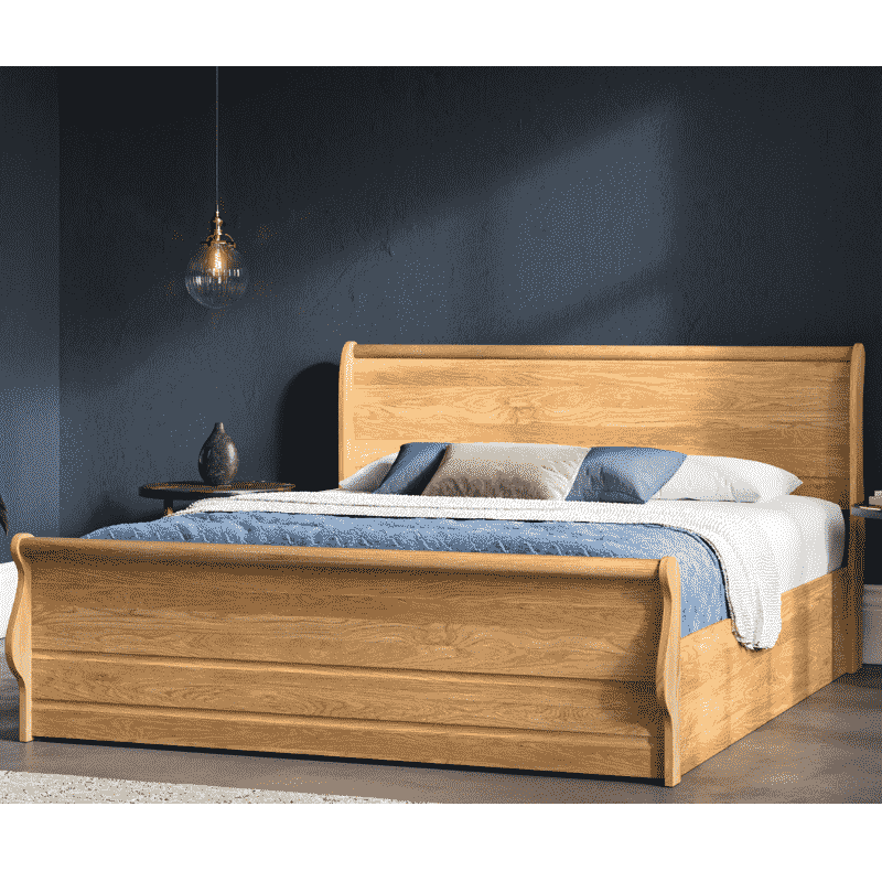 Emporia Windsor Bed Solid Oak Sleigh bed Ottoman