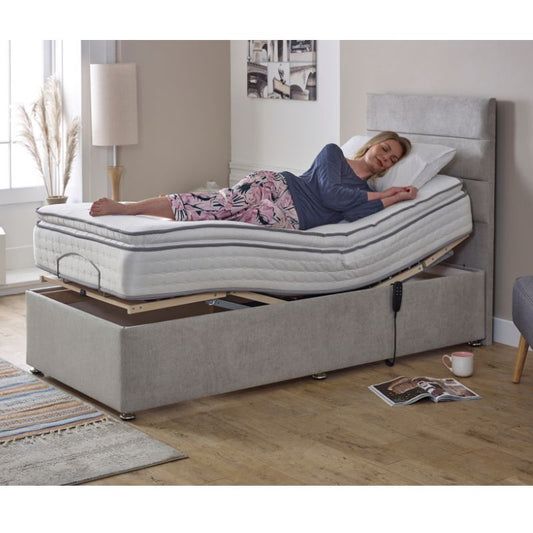 Motion Sleep Kensington Medium Mattress and Adjustable Fabric Bed Base