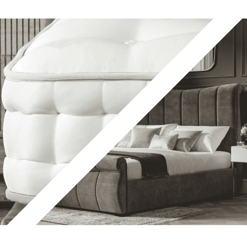 Emporia Bosworth sleigh bed and Richbedrooms natural collection comfort 2000 bed set