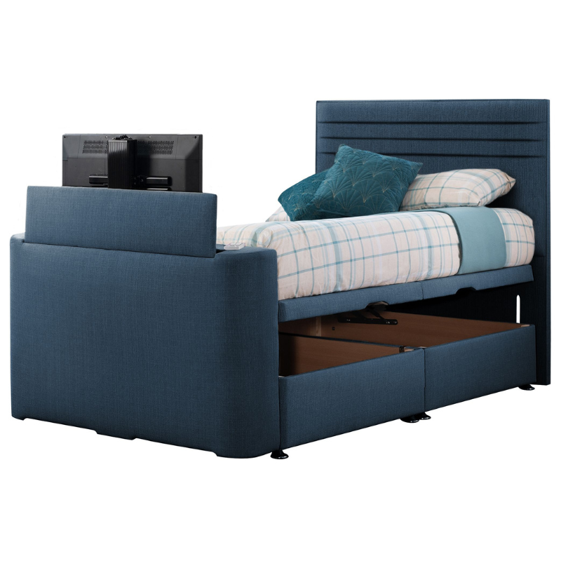 Richbedrooms Starry Night Collection Image Chic TV Bed Side Ottoman Fabric
