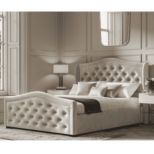 Emporia Draycott Bed Velvet Ottoman