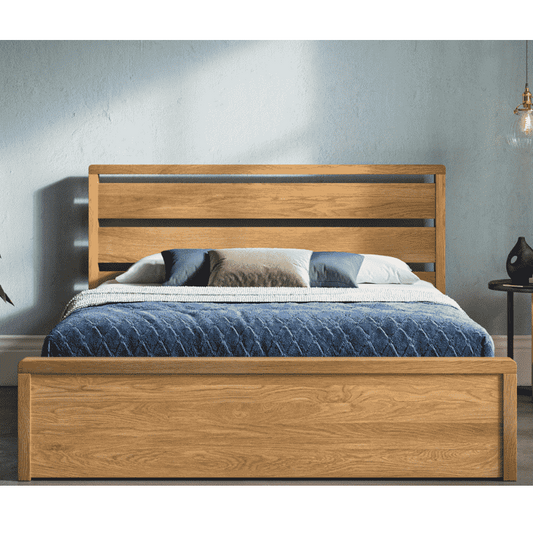 Emporia Modena Bed solid oak Ottoman