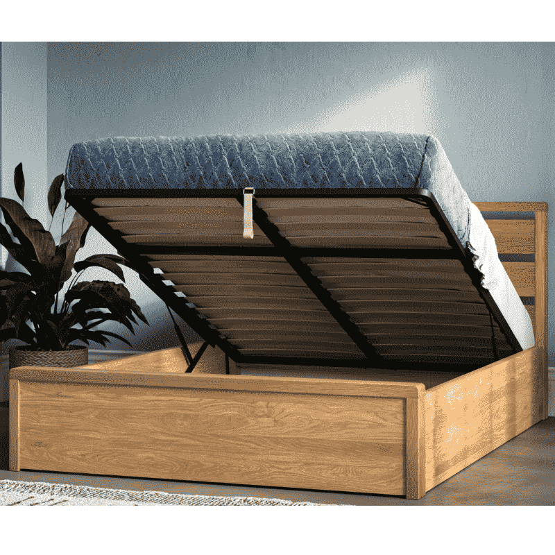 Emporia Modena Bed solid oak Ottoman