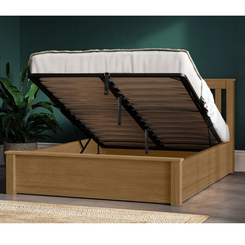 Emporia Bradgate Solid Pine Oak Finish Ottoman