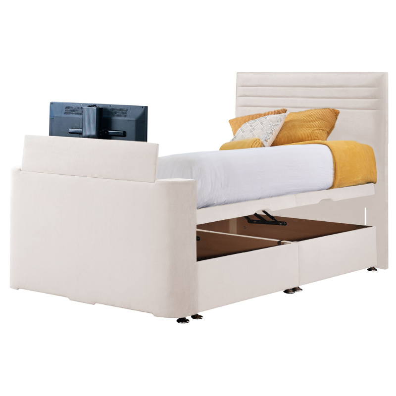Richbedrooms Starry Night Collection Image Chic TV Bed Side Ottoman Fabric