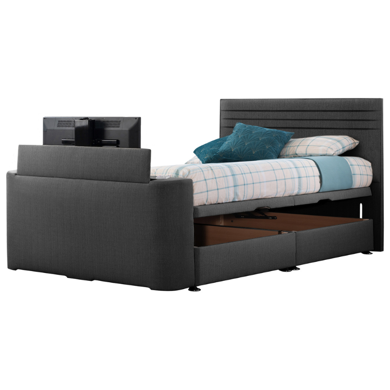 Richbedrooms Starry Night Collection Image Chic TV Bed Side Ottoman Fabric